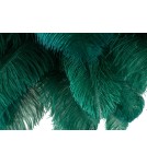 King Home Lampa podłogowa TIFFANY 175 zielona  mosiądz / naturalne pióra (JL0019.GREEN)