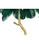 King Home Lampa podłogowa TIFFANY 175 zielona  mosiądz / naturalne pióra (JL0019.GREEN)