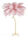 King Home Lampa podłogowa TIFFANY 175 różowa mosiądz / naturalne pióra (JL0019.PINK) King Home Lampa podłogowa TIFFANY 175 różowa mosiądz / naturalne pióra (JL0019.PINK)
