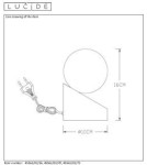 Scandinavian style table lamps - Lucide LEN Desk G9excl 10cm H2 45561/01/70 - product 11