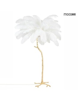 King Home TIFFANY 175 floor lamp white brass/natural feathers (MSE1501100417)