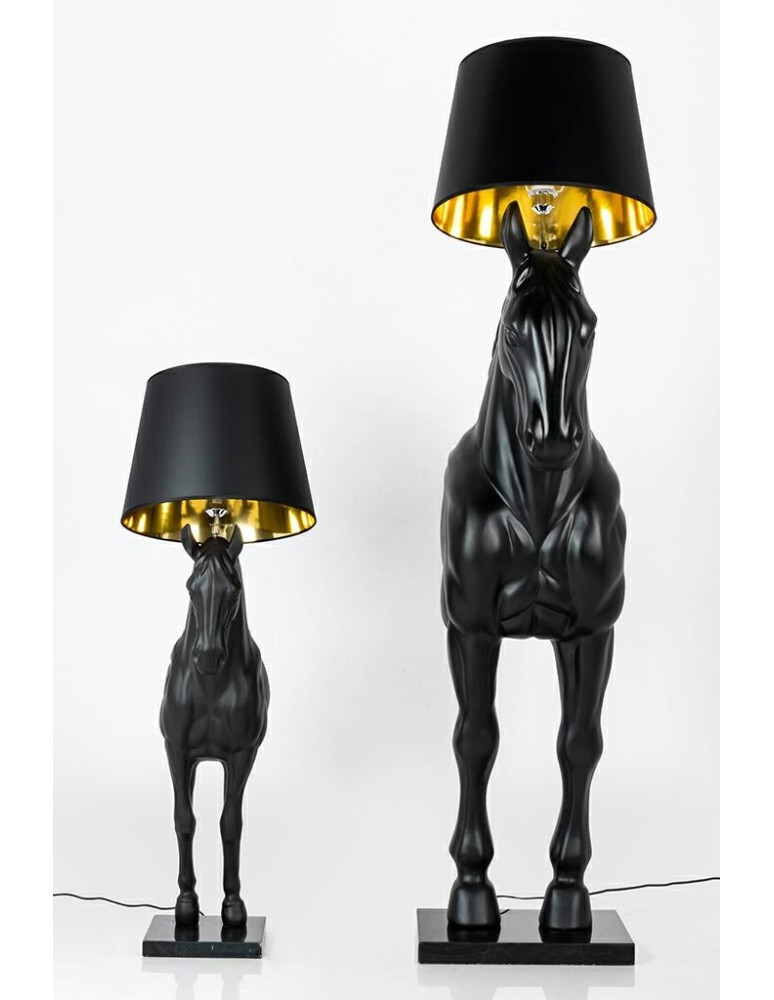 MOOSEE lampa podłogowa KOŃ HORSE STAND    M czarna - włókno szklane (MSE1501100386)