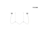 MOOSEE lampa wisząca LASSO 300 Smart      srebrna (MSE15011004411)