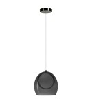 Single pendant lamps - Azzardo NICOLE Lampa Wisząca Chrom Połysk Czarny Połysk AZ6196 - product 1