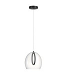 Single pendant lamps - Azzardo NICOLE Lampa Wisząca Przezroczysty Połysk Czarny Mat AZ6195 - product 1