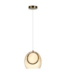 Single pendant lamps - Azzardo NICOLE Lampa Wisząca Bursztynowy Połysk Złoty AZ6197 - product 1