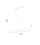 Pendant lamps over the island - Azzardo LARIA WOOD Drewno Czarny Mat AZ2700 - product 2