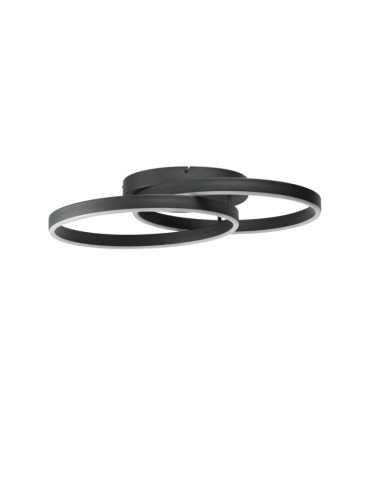 Azzardo HALO Lampa Sufitowa 65+45 Czarny Mat AZ6215