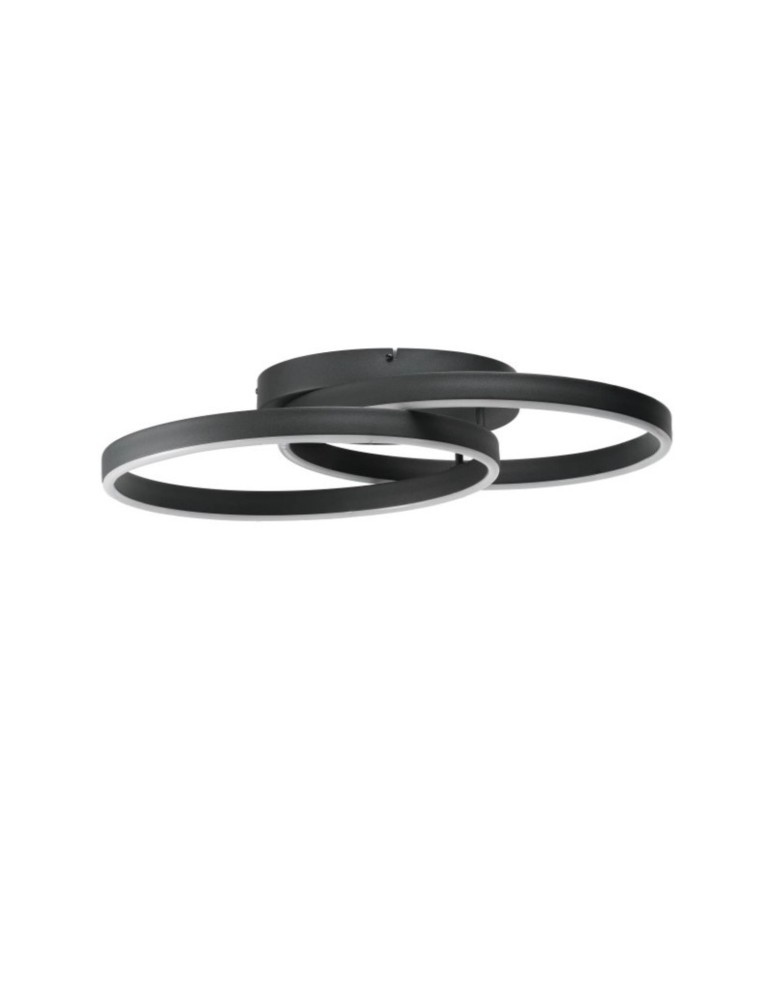 Ring ceiling lamps - Azzardo HALO Lampa Sufitowa 65+45 Czarny Mat AZ6215 - product kolory-swiatla.pl 1