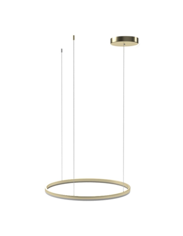 Pendant lamps circles - Azzardo HALO Lampa Wisząca 80 CCT DIMM + Pilot w Komplecie Złoty Szczotkowany AZ6473 - product kolory-swiatla.pl 1