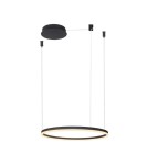 Pendant lamps circles - Azzardo HALO Lampa Wisząca 80 CCT DIMM + Pilot w Komplecie Czarny Mat AZ6472 - product 1
