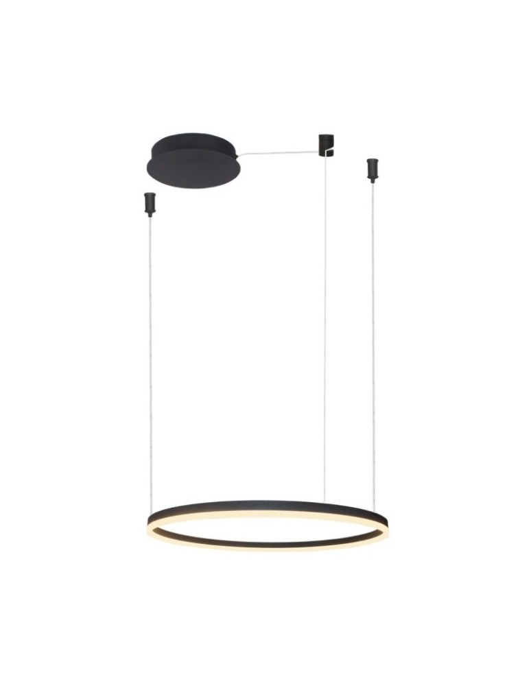 Pendant lamps circles - Azzardo HALO Lampa Wisząca 80 CCT DIMM + Pilot w Komplecie Czarny Mat AZ6472 - product kolory-swiatla.pl 1