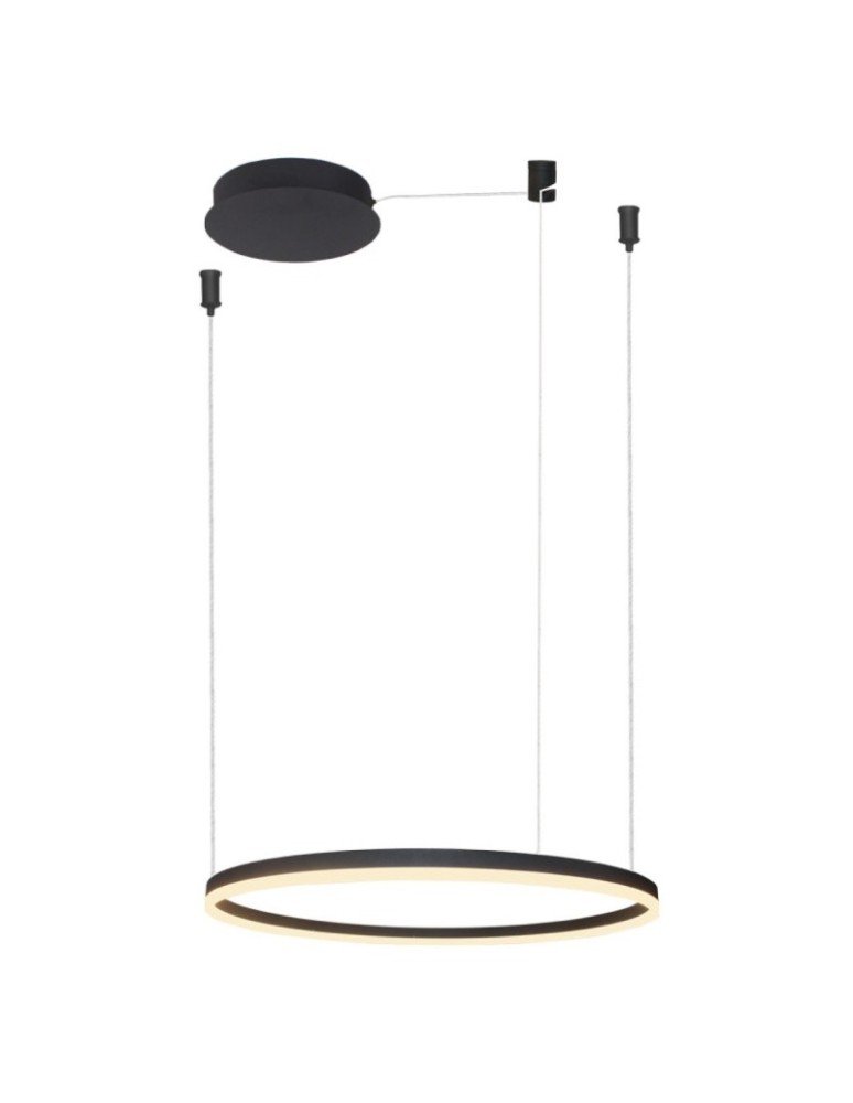 Pendant lamps circles - Azzardo HALO Lampa Wisząca 100 CCT DIMM + Pilot w Komplecie Czarny Mat AZ6475 - product kolory-swiatla.pl 1