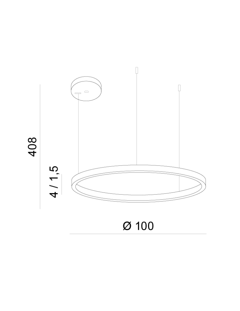 Pendant lamps circles - Azzardo HALO Lampa Wisząca 100 CCT DIMM + Pilot w Komplecie Biały Mat AZ6477 - product kolory-swiatla.pl 2