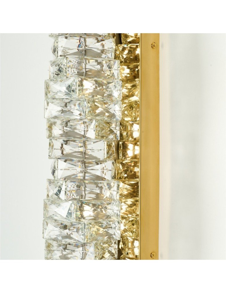 Glamour wall lamps - Azzardo FLORENCE Lampa Ścienna 3000K Złoty Połysk Przezroczysty AZ6480 - product kolory-swiatla.pl 4