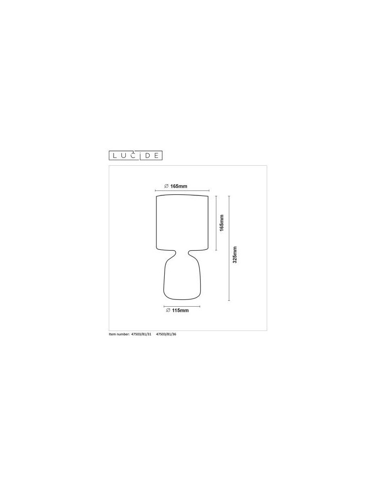 Lampki nocne - Lucide COSBY Biurkowa E14 H32.5cm W 47503/81/31 - produkt kolory-swiatla.pl 9