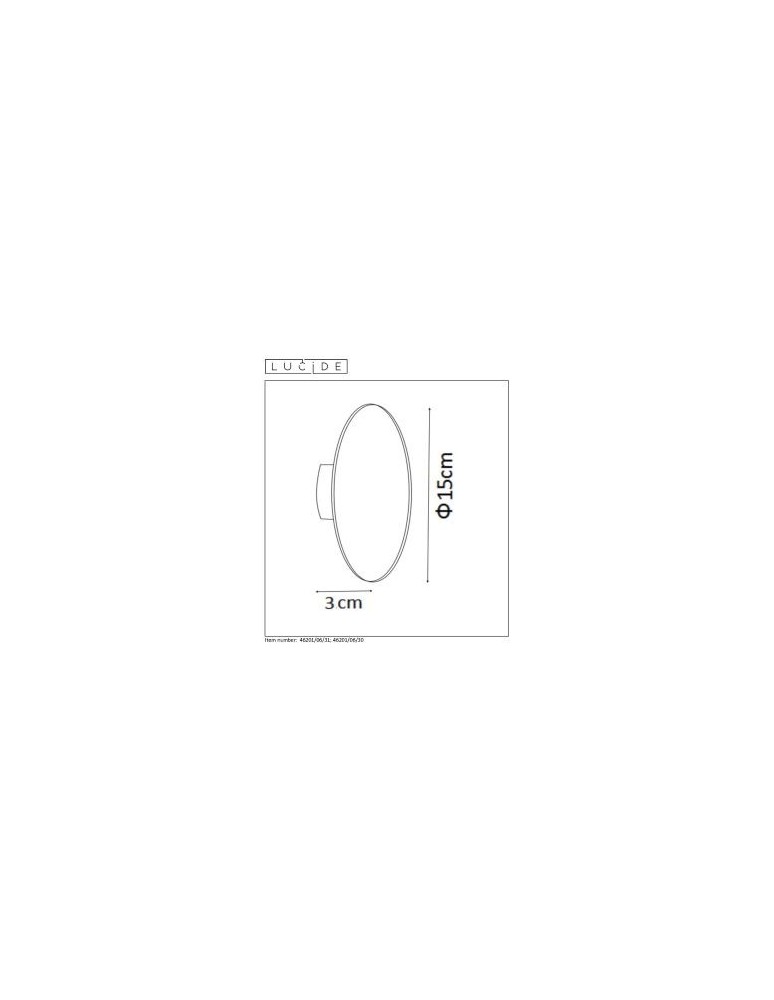 Wall lamps - Lucide EKLYPS LED Wall-mounted 15cm 6W 46201/06/31 - product kolory-swiatla.pl 21