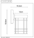 Outdoor wall lamps - Lucide KEPPEL Wall Mount IP23 E27 H19cm Black 29824/01/30 - product 19
