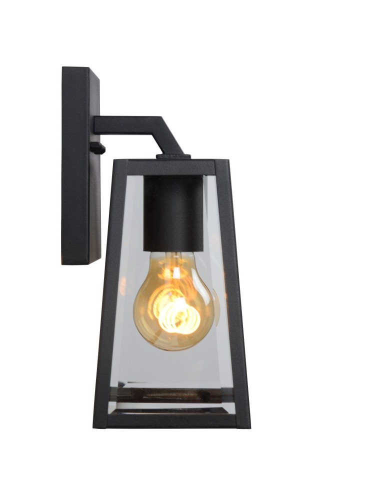Lucide MATSLOT Wall-mounted IP23 E27 H25cm Black 29828/01/30