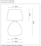 Nightlights - Lucide RAMZI Desk E14 H26cm Cre 47506/81/38 - product 9