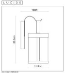 Outdoor wall lamps - Lucide LINDELO Wall Mounted IP23 E27 H28cm Black 29825/01/30 - product 19