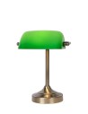 Lucide Banker Lamp E14 W22cm H30cm Glass green/ Bronze 17504/01/03