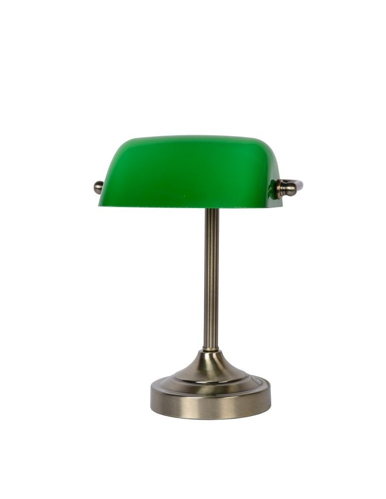 Reading table lamps - Lucide Banker Lamp E14 W22cm H30cm Glass green/ Bronze 17504/01/03 - product kolory-swiatla.pl 9