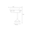Reading table lamps - Lucide Banker Lamp E14 W22cm H30cm Glass green/ Bronze 17504/01/03 - product 12