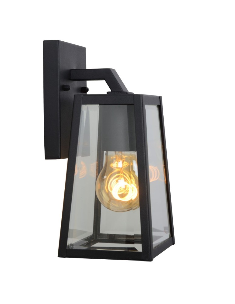 Lucide MATSLOT Wall-mounted IP23 E27 H25cm Black 29828/01/30
