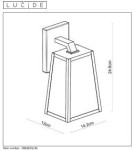 Outdoor wall lamps - Lucide MATSLOT Wall-mounted IP23 E27 H25cm Black 29828/01/30 - product 21