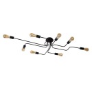 Loft ceiling lamps - industrial - Lucide LESTER Plafond Light 8xE27 150/80/20cm Black 21112/08/30 - product 7
