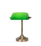 Reading table lamps - Lucide Banker Lamp E14 W22cm H30cm Glass green/ Bronze 17504/01/03 - product 13