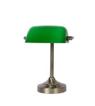 Reading table lamps - Lucide Banker Lamp E14 W22cm H30cm Glass green/ Bronze 17504/01/03 - product 14