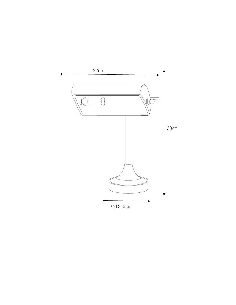 Reading table lamps - Lucide Banker Lamp E14 W22cm H30cm Glass green/ Bronze 17504/01/03 - product kolory-swiatla.pl 17