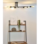 Loft ceiling lamps - industrial - Lucide LESTER Plafond Light 8xE27 150/80/20cm Black 21112/08/30 - product 13