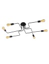 Lucide LESTER Plafond Light 6xE27 100/75/20cm Black 21112/06/30
