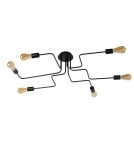 Loft ceiling lamps - industrial - Lucide LESTER Plafond Light 6xE27 100/75/20cm Black 21112/06/30 - product 7