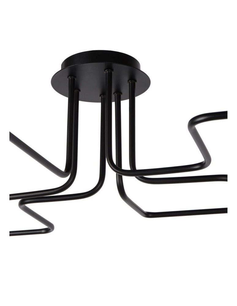 Loft ceiling lamps - industrial - Lucide LESTER Plafond Light 6xE27 100/75/20cm Black 21112/06/30 - product kolory-swiatla.pl 9