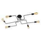 Loft ceiling lamps - industrial - Lucide LESTER Plafond Light 6xE27 100/75/20cm Black 21112/06/30 - product 13