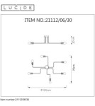 Loft ceiling lamps - industrial - Lucide LESTER Plafond Light 6xE27 100/75/20cm Black 21112/06/30 - product 19