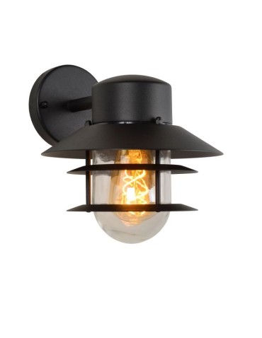 Lucide ZICO Wall-mounted IP44 1x E27 - Black 11874/01/30