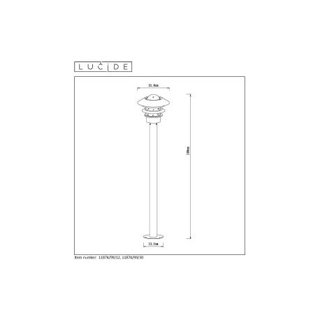 Lucide ZICO Lantern IP44 - 1xE27 H100 D21.8 Satin Chrom 11874/99/12