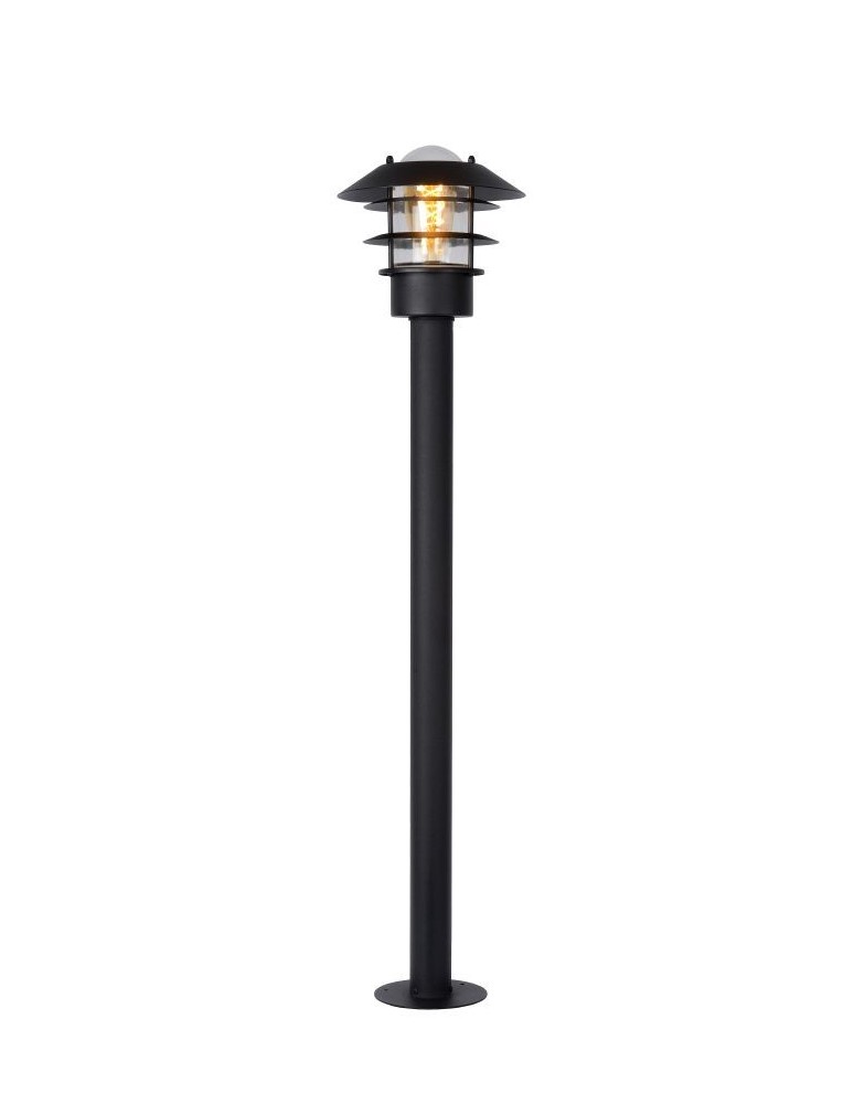 Standing garden lamps - Lucide ZICO Lantern IP44-1xE27 H100 D21.8 Black 11874/99/30 - product kolory-swiatla.pl 1