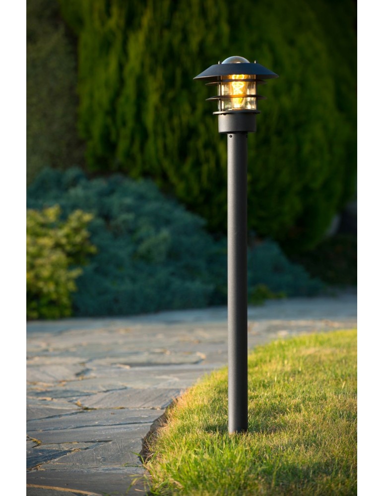 Standing garden lamps - Lucide ZICO Lantern IP44-1xE27 H100 D21.8 Black 11874/99/30 - product kolory-swiatla.pl 9