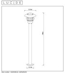 Standing garden lamps - Lucide ZICO Lantern IP44-1xE27 H100 D21.8 Black 11874/99/30 - product 12