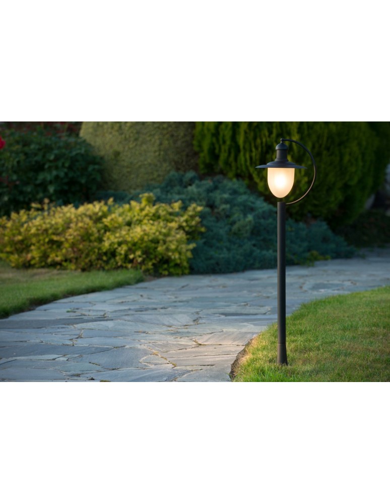 Standing garden lamps - Lucide ARUBA IP44 1xE27 H110 D25 Black 11873/01/30 Lantern - product kolory-swiatla.pl 8