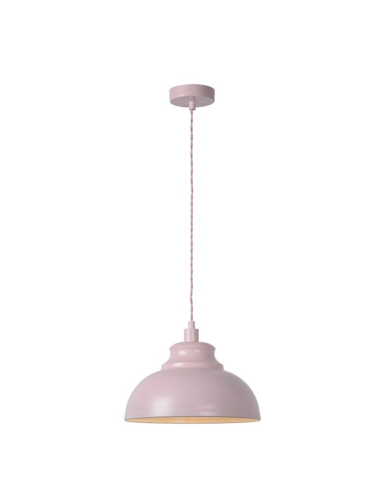 Pink pendant lamps - Lucide ISLA Pendant E14 D29 H22cm Pi 34400/29/66 - product kolory-swiatla.pl 1