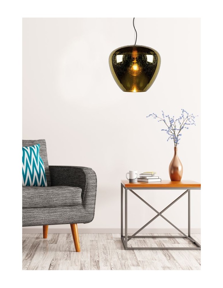 Pendant lamps - Lucide SOUFIAN Pendant 1x E27 H153cm D40cm Green 70478/40/01 - product kolory-swiatla.pl 4