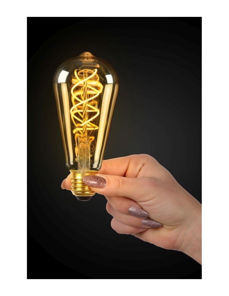 Edison LED E27 230V bulbs - Lucide LED Bulb 1xE27 amber 49034/04/62 - product kolory-swiatla.pl 3