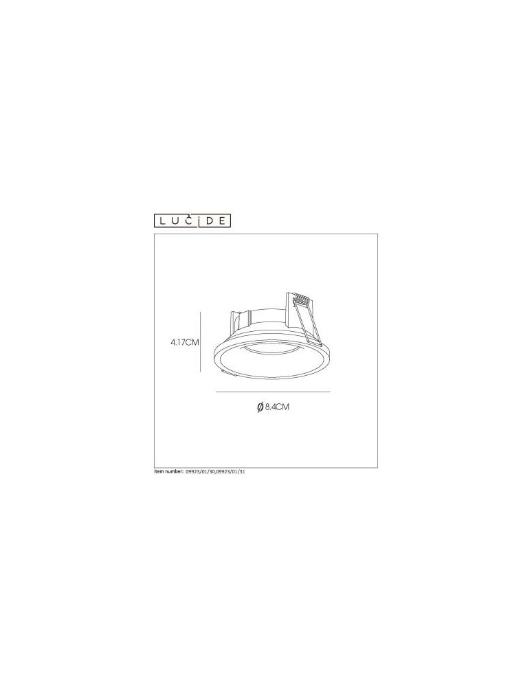 Flush-mounted hermetic lamps - Lucide ZIVA Drop-in 1xGU10 black 09923/01/30 - product kolory-swiatla.pl 4